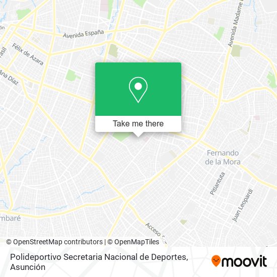 Polideportivo Secretaria Nacional de Deportes map