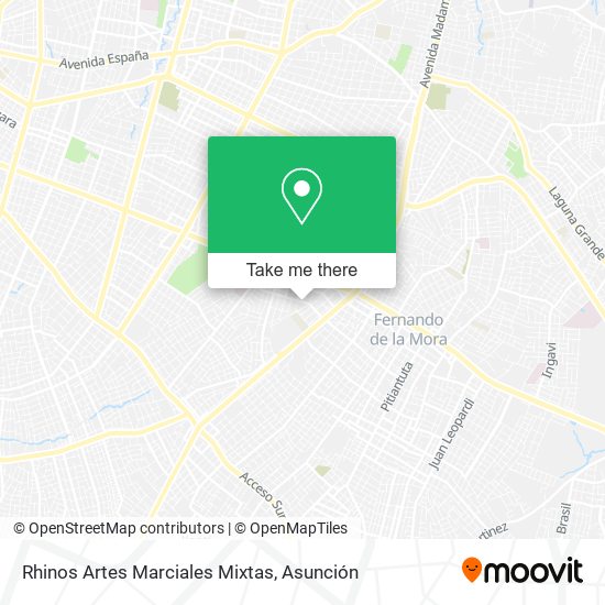 Mapa de Rhinos Artes Marciales Mixtas