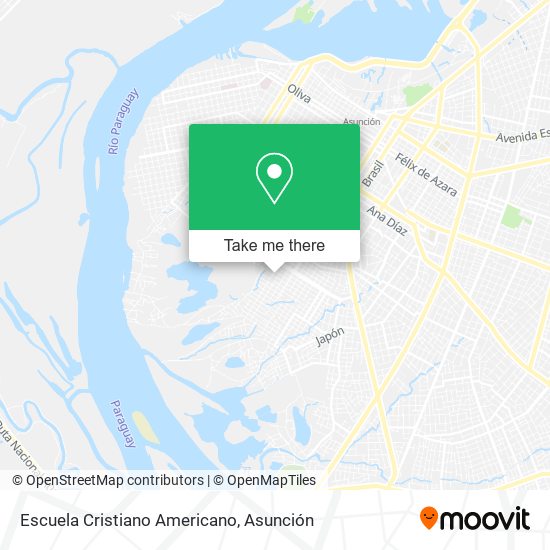 Mapa de Escuela Cristiano Americano