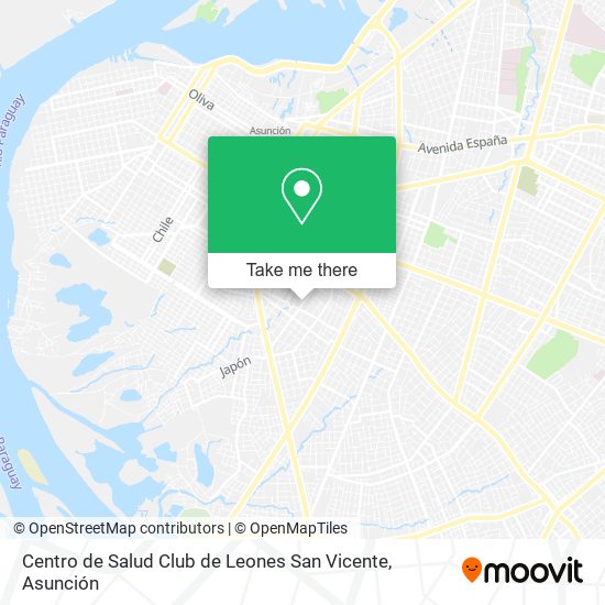 Mapa de Centro de Salud Club de Leones San Vicente