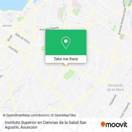 Mapa de Instituto Superior en Ciencias de la Salud San Agustín