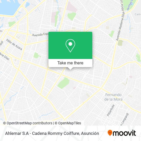 Ahlemar S.A - Cadena Rommy Coiffure map