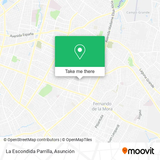 La Escondida Parrilla map