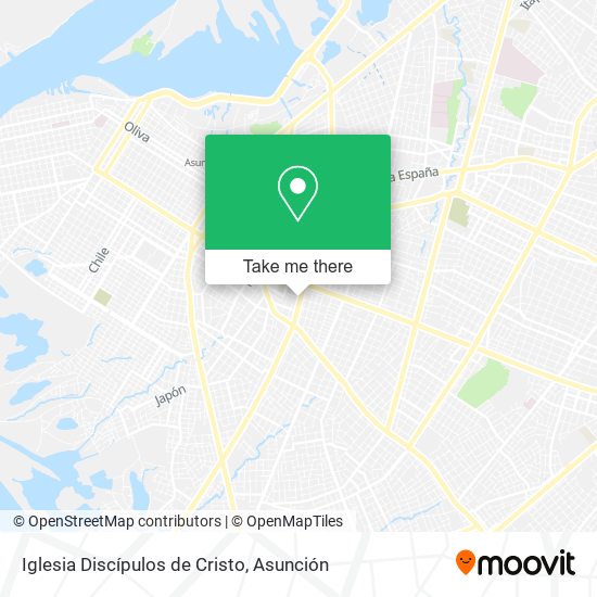 Mapa de Iglesia Discípulos de Cristo