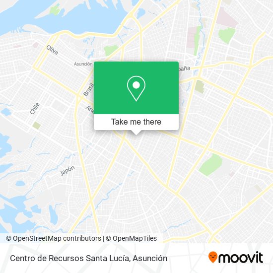 Mapa de Centro de Recursos Santa Lucía