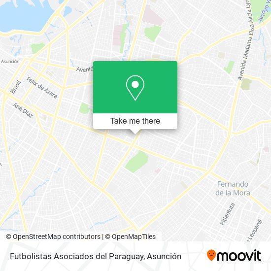 Futbolistas Asociados del Paraguay map