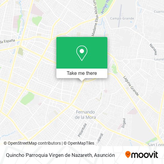 Mapa de Quincho Parroquia Virgen de Nazareth