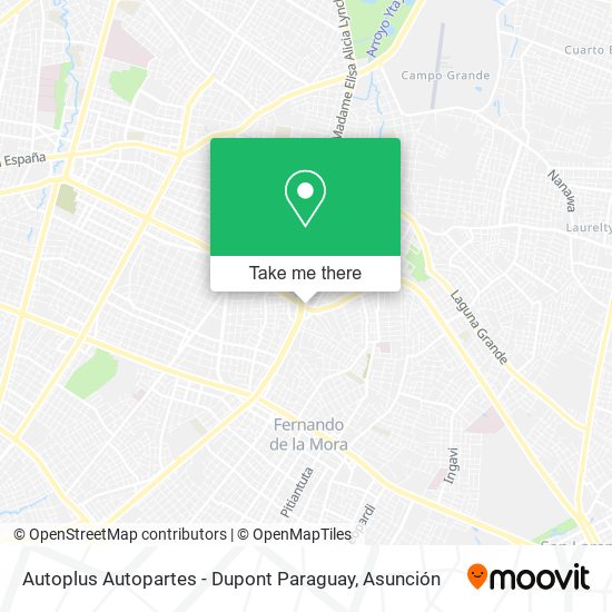 Autoplus Autopartes - Dupont Paraguay map