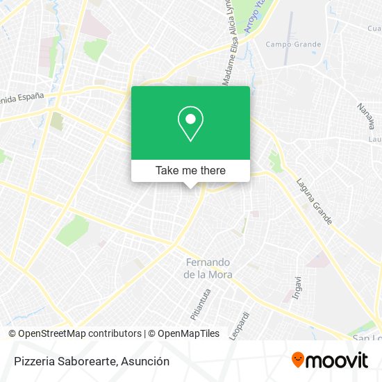 Mapa de Pizzeria Saborearte
