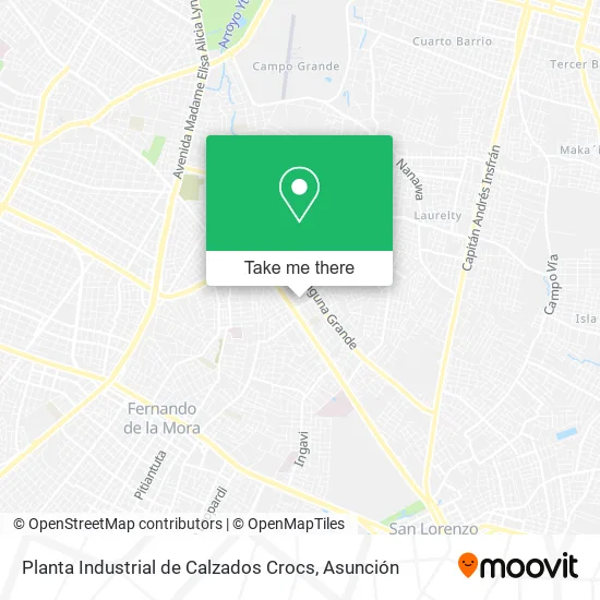 Planta Industrial de Calzados Crocs map