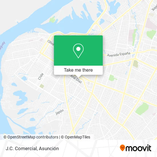 J.C. Comercial map