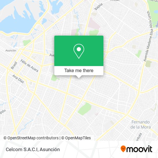 Mapa de Celcom S.A.C.I
