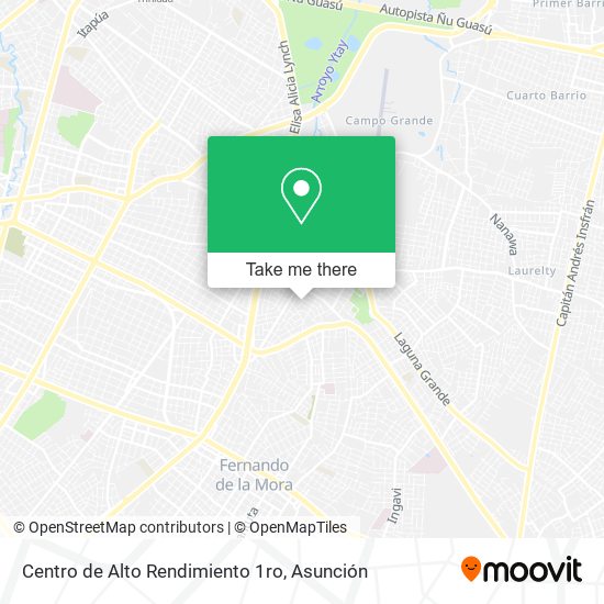 Mapa de Centro de Alto Rendimiento 1ro