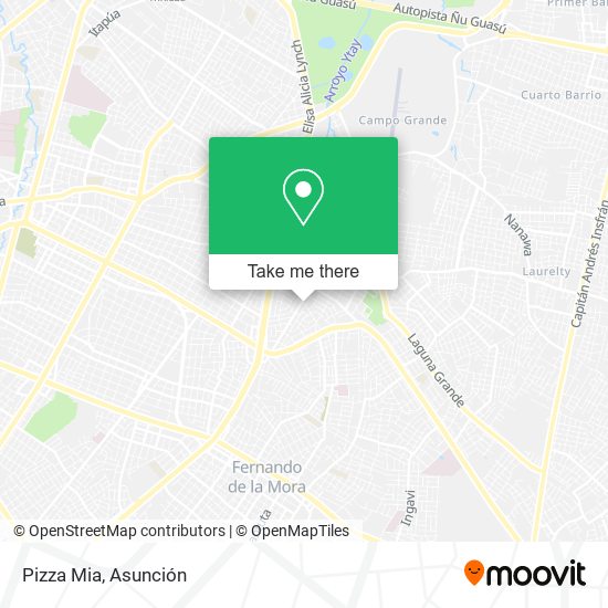 Mapa de Pizza Mia