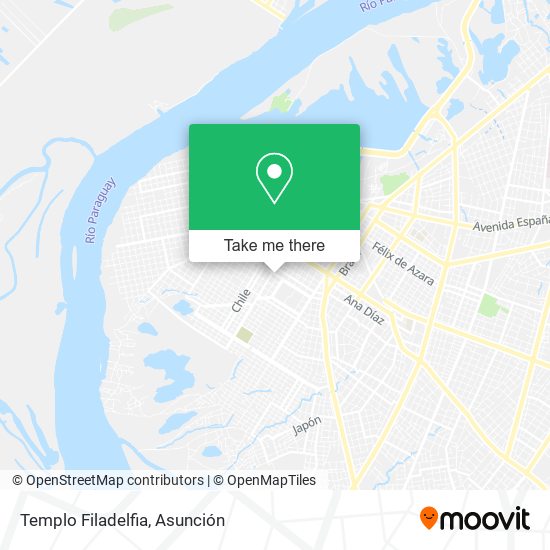 Mapa de Templo Filadelfia