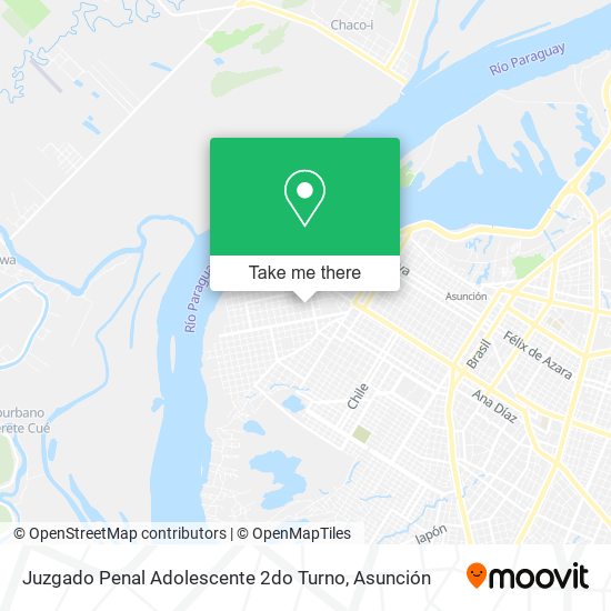 Juzgado Penal Adolescente 2do Turno map