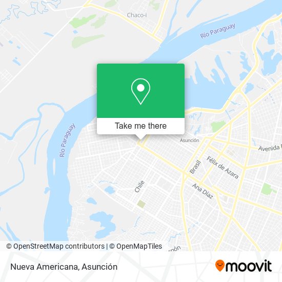 Mapa de Nueva Americana