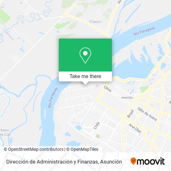 Mapa de Dirección de Administración y Finanzas