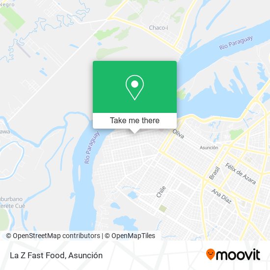 La Z Fast Food map