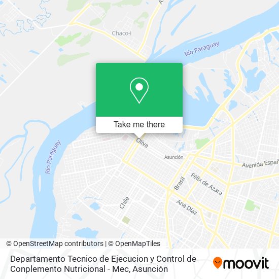 Departamento Tecnico de Ejecucion y Control de Conplemento Nutricional - Mec map