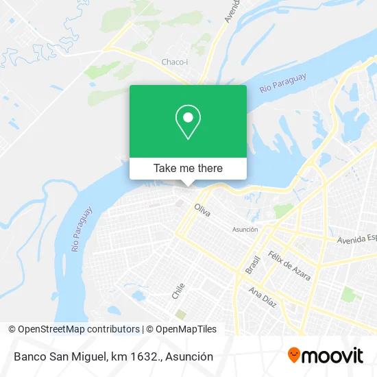 Banco San Miguel, km 1632. map