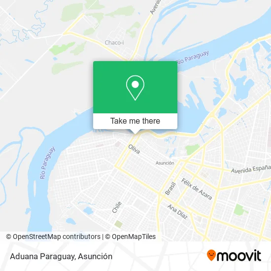 Aduana Paraguay map