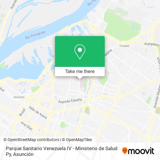 Parque Sanitario Venezuela IV - Ministerio de Salud Py map