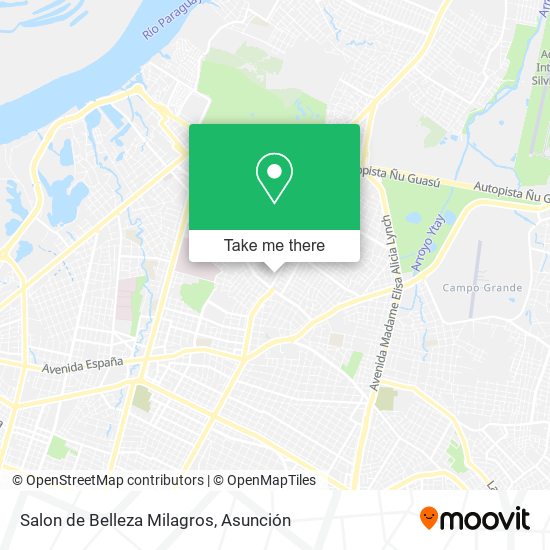Mapa de Salon de Belleza Milagros