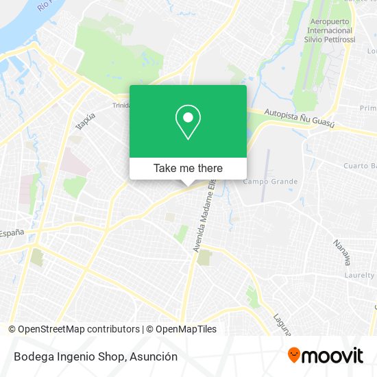 Bodega Ingenio Shop map