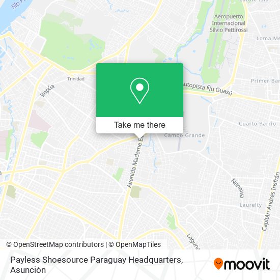 Payless Shoesource Paraguay Headquarters map