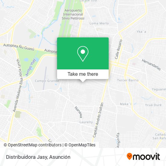 Mapa de Distribuidora Jasy