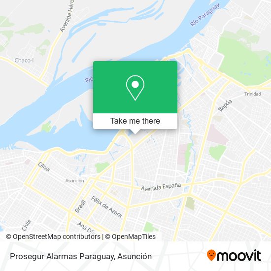 Prosegur Alarmas Paraguay map