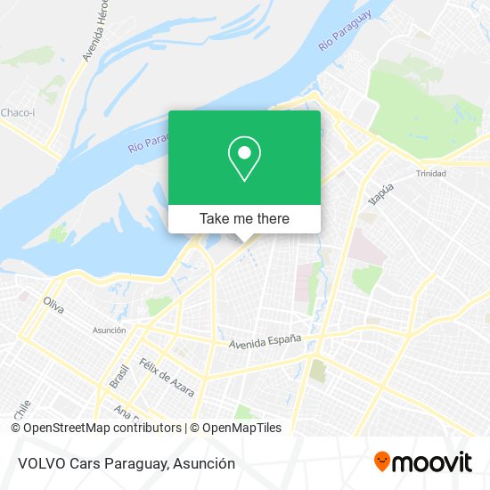 VOLVO Cars Paraguay map