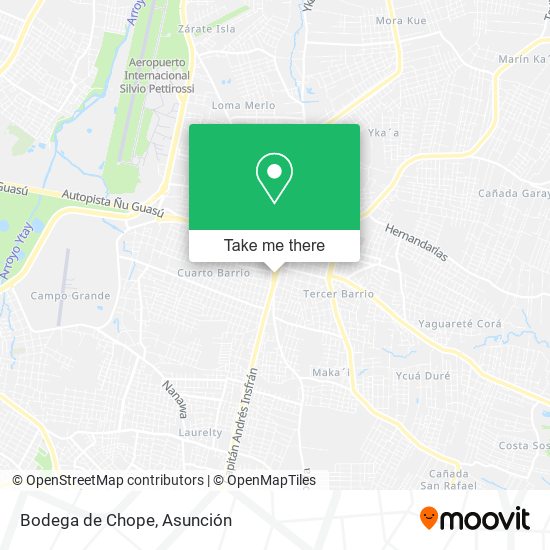 Mapa de Bodega de Chope