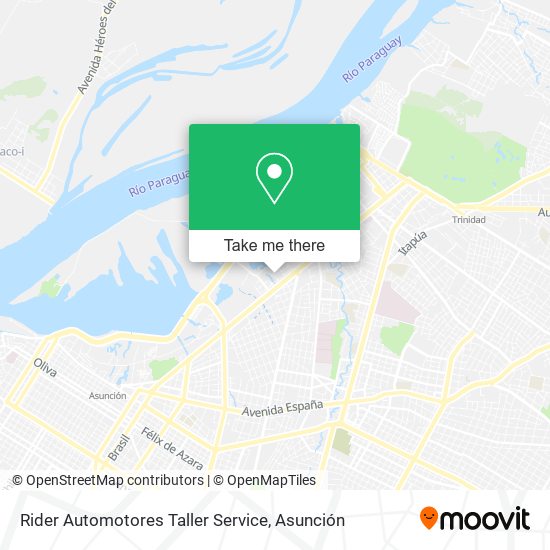 Mapa de Rider Automotores Taller Service