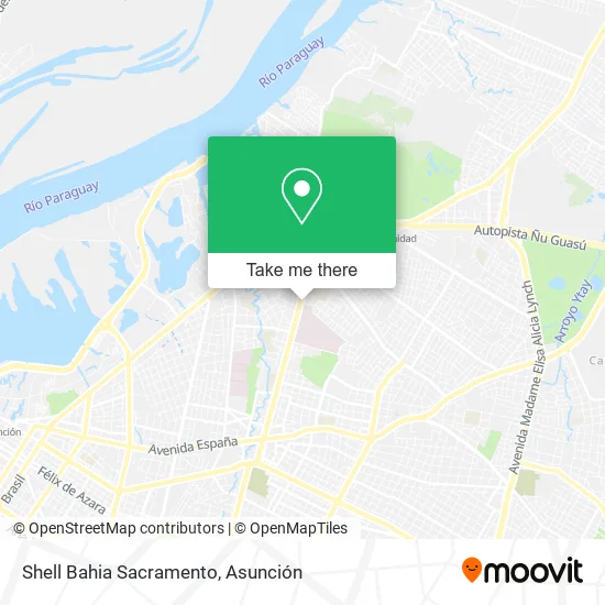 Shell Bahia Sacramento map