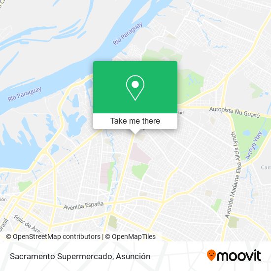 Sacramento Supermercado map