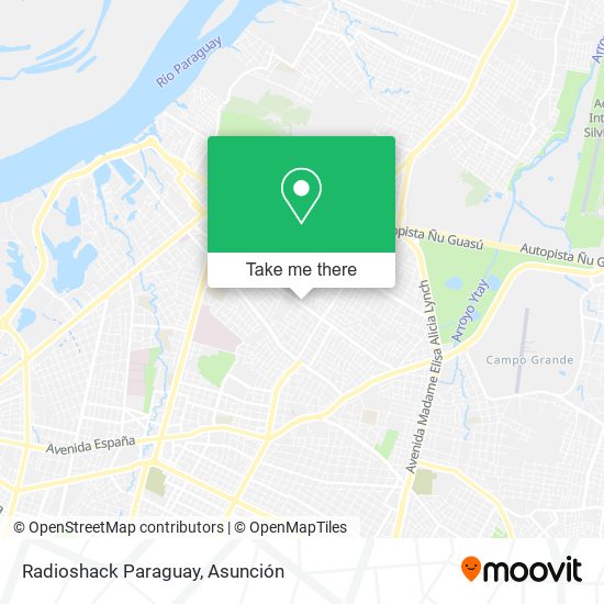 Radioshack Paraguay map