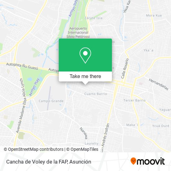 Cancha de Voley de la FAP map