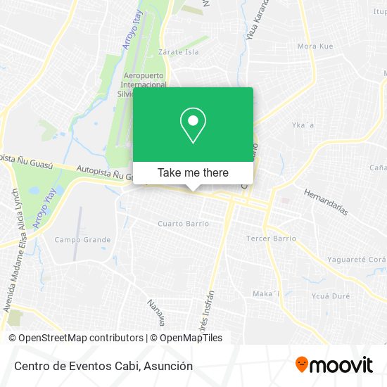 Mapa de Centro de Eventos Cabi