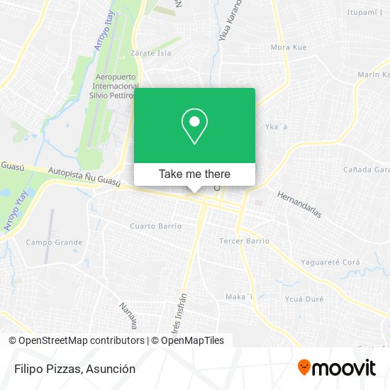 Filipo Pizzas map