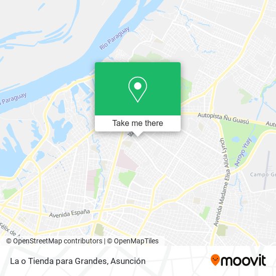 La o Tienda para Grandes map