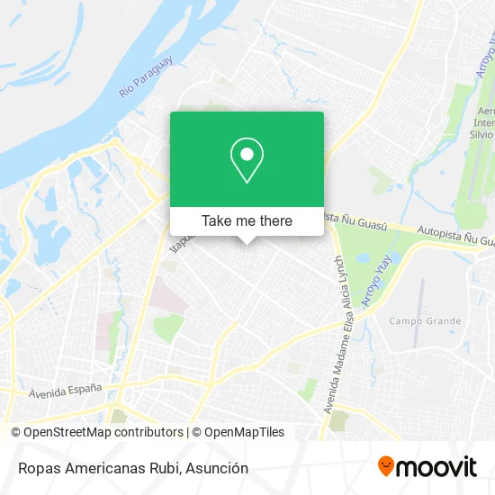 Ropas Americanas Rubi map