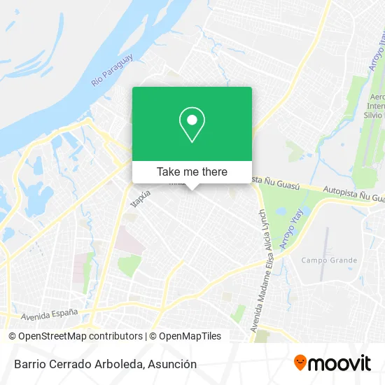 Barrio Cerrado Arboleda map