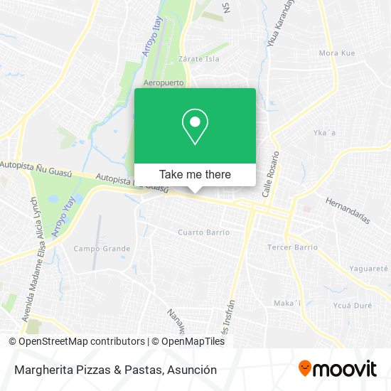 Margherita Pizzas & Pastas map