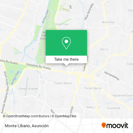 Mapa de Monte Libano