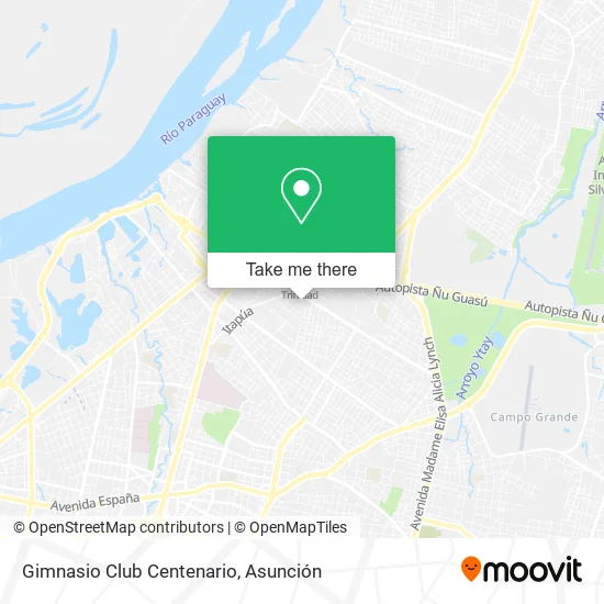 Gimnasio Club Centenario map