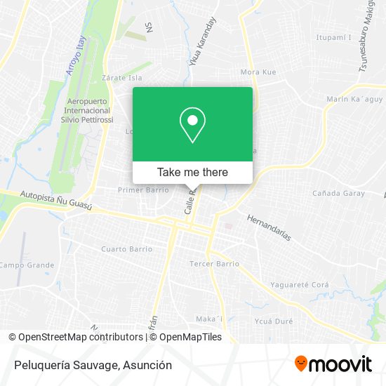 Mapa de Peluquería Sauvage