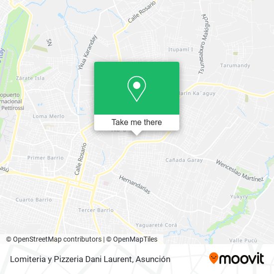 Mapa de Lomiteria y Pizzeria Dani Laurent