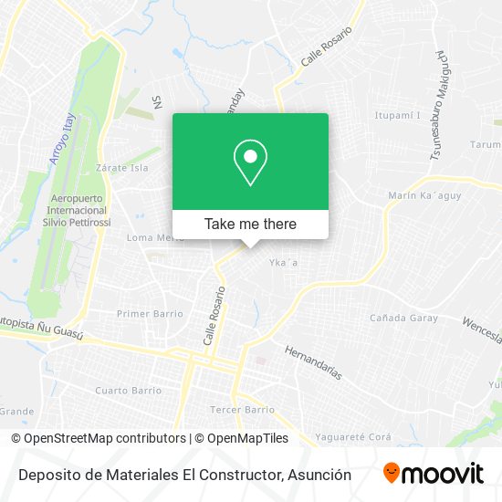 Deposito de Materiales El Constructor map